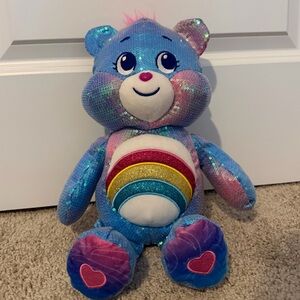 Care Bears Sequin Plush Cheer Bear Limited Edition Collectors Edition Rainbow